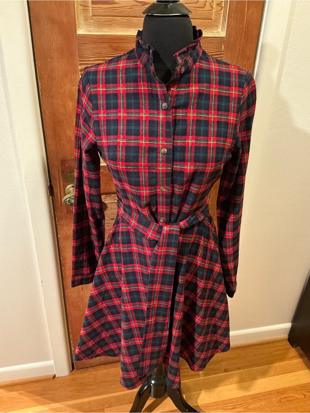 Cozy Cabin Flannels by Kiel James Patrick red plaid dress